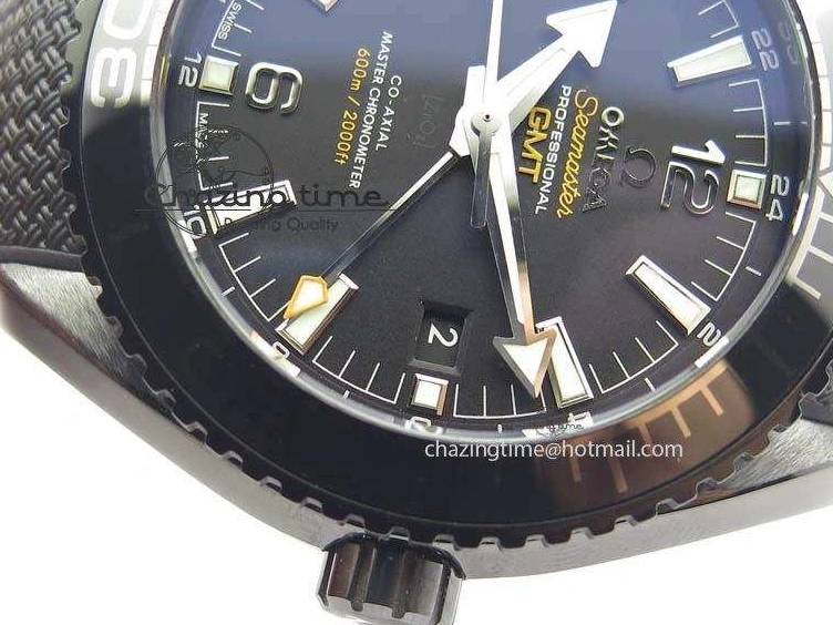 0407 Planet Ocean 45mm Real Ceramic BP-Maker Best Edition Black Dial On Nylon Rubber Strap A TopPick 8185